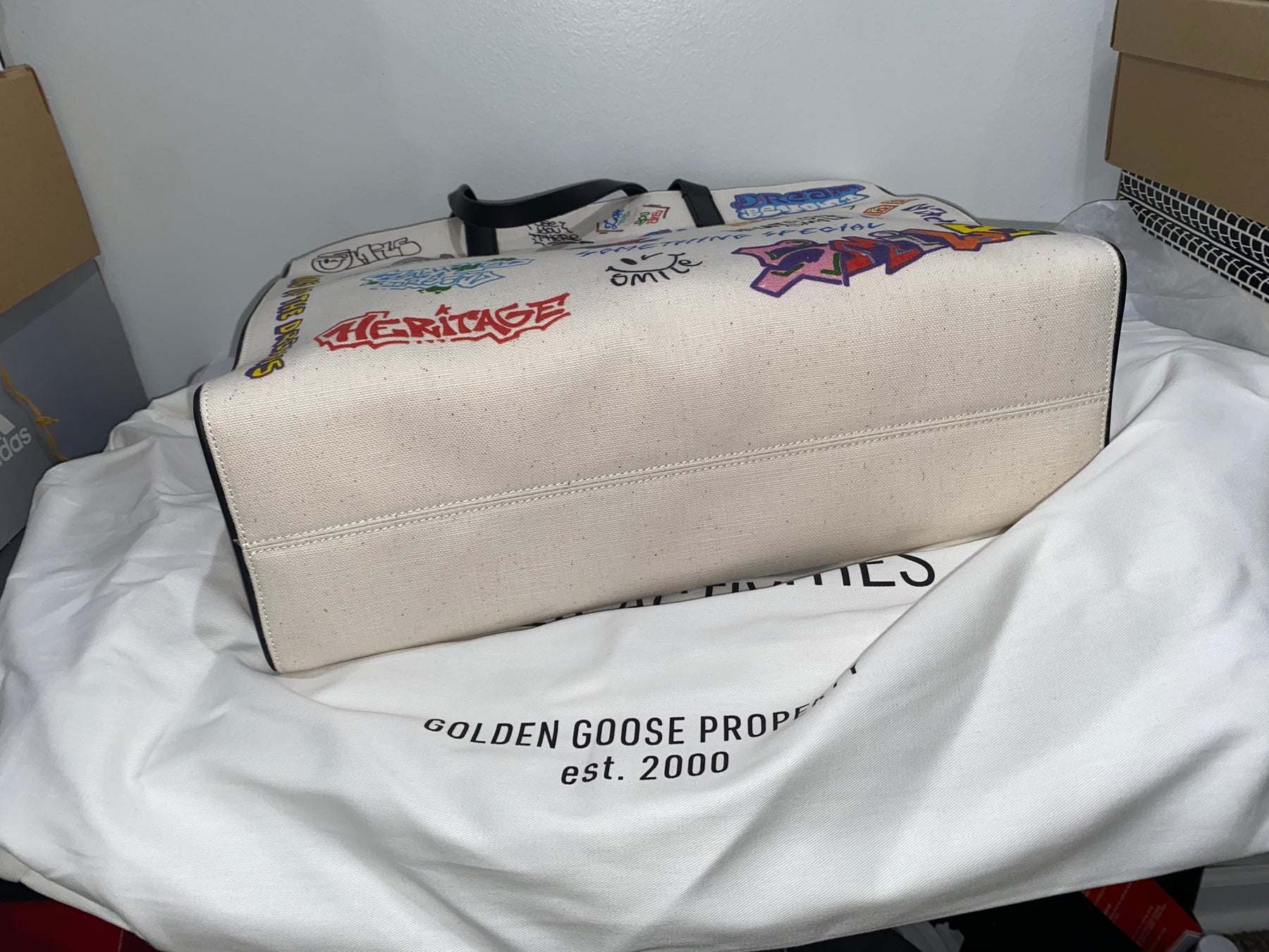 Golden Goose California Graffiti Leather Tote bag