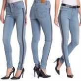 Levi’s Premium 721 High Rise Skinny Jeans Side Stripe