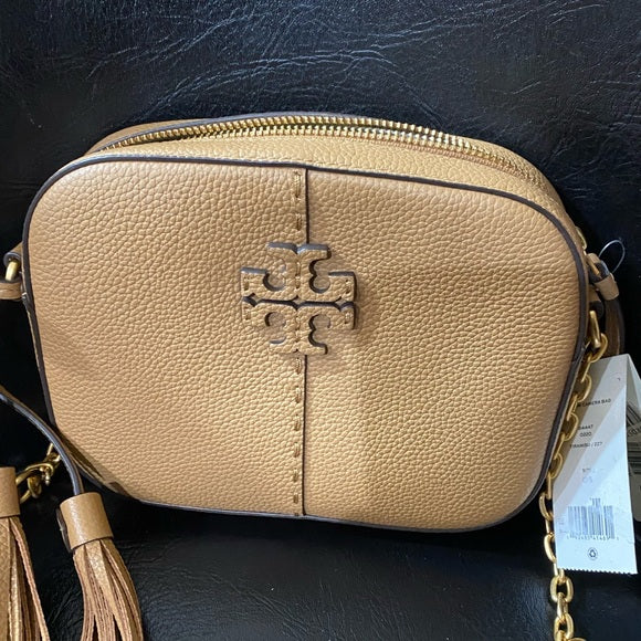Tory Burch McGraw Camera Bag in Tiramisu - Timeless Style with Adjustable Strap