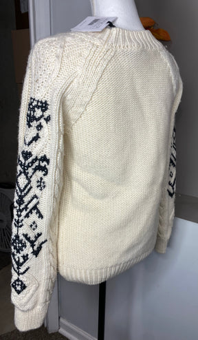 Red Valentino Patterned Cable knit wool Sweater