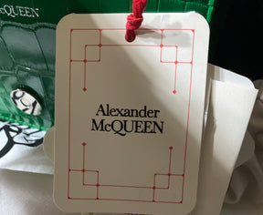 Alexander McQueen Mini Jeweled Croc Embossed Satchel