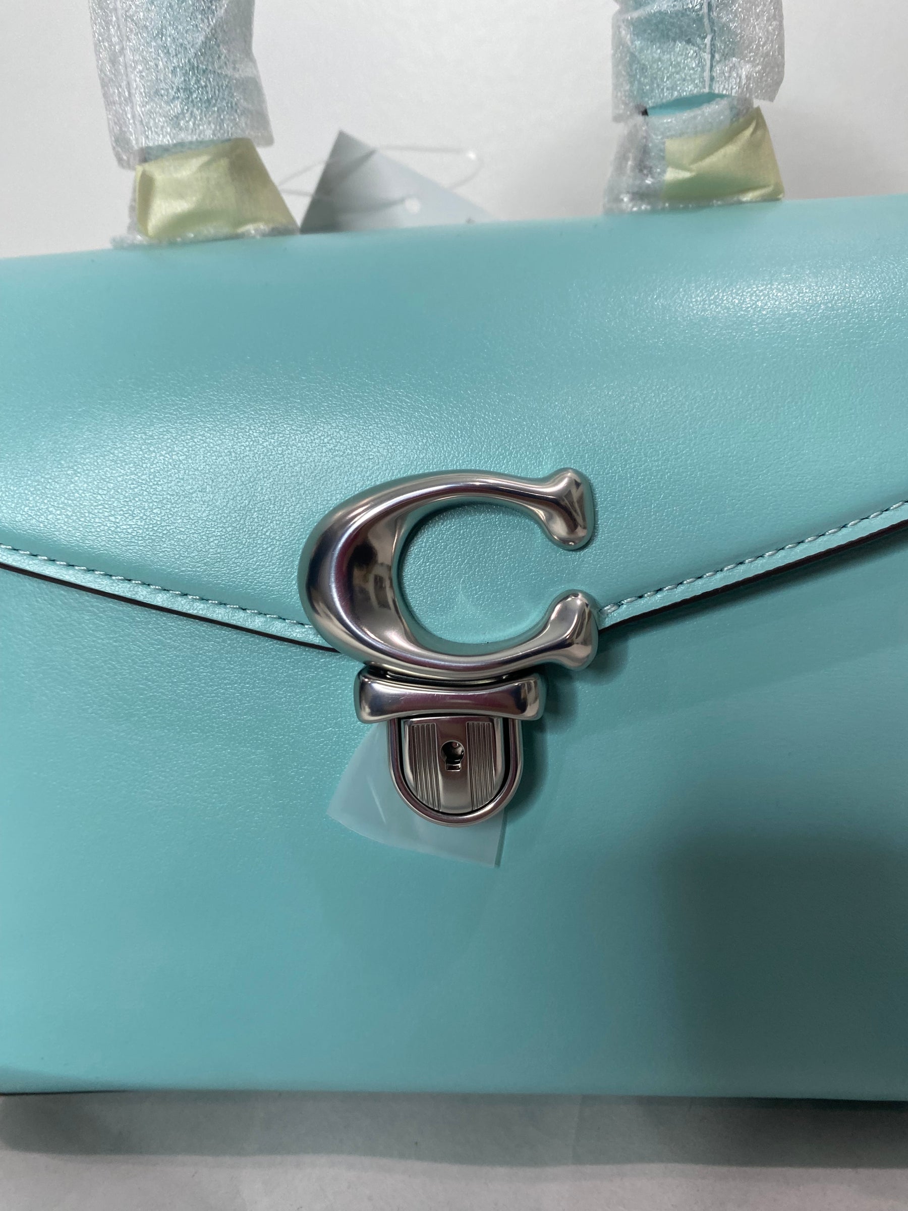 Coach Luxe Refined Calf Leather Top Handle Bag | Versatile Elegance with Gleaming Hardware