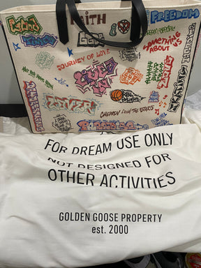 Golden Goose California Graffiti Leather Tote bag