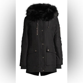 BCBG Women’s Faux Fur Lined Coat | Cozy Elegance for Cold-Weather Chic