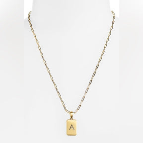 Dean Davidson Chain Link Initial Pendant Necklace - Gold Plated 22K