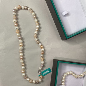 EFFY Sterling Silver 7-8mm Freshwater Pearl Necklace - Timeless Elegance and Lustrous Sophistication