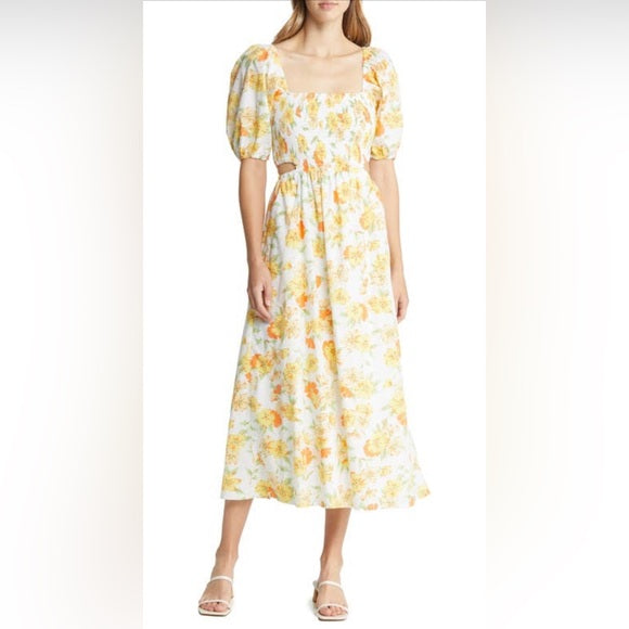 Faithful the Brand Floral Cutout Cotton Dress - Embrace Trendy Elegance