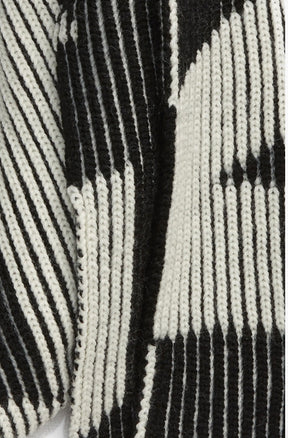 Balenciaga Turn Logo Ribbed Wool Scarf