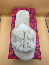 Tory Burch Double T Genuine Shearling Sport Slide Sandals Size 6