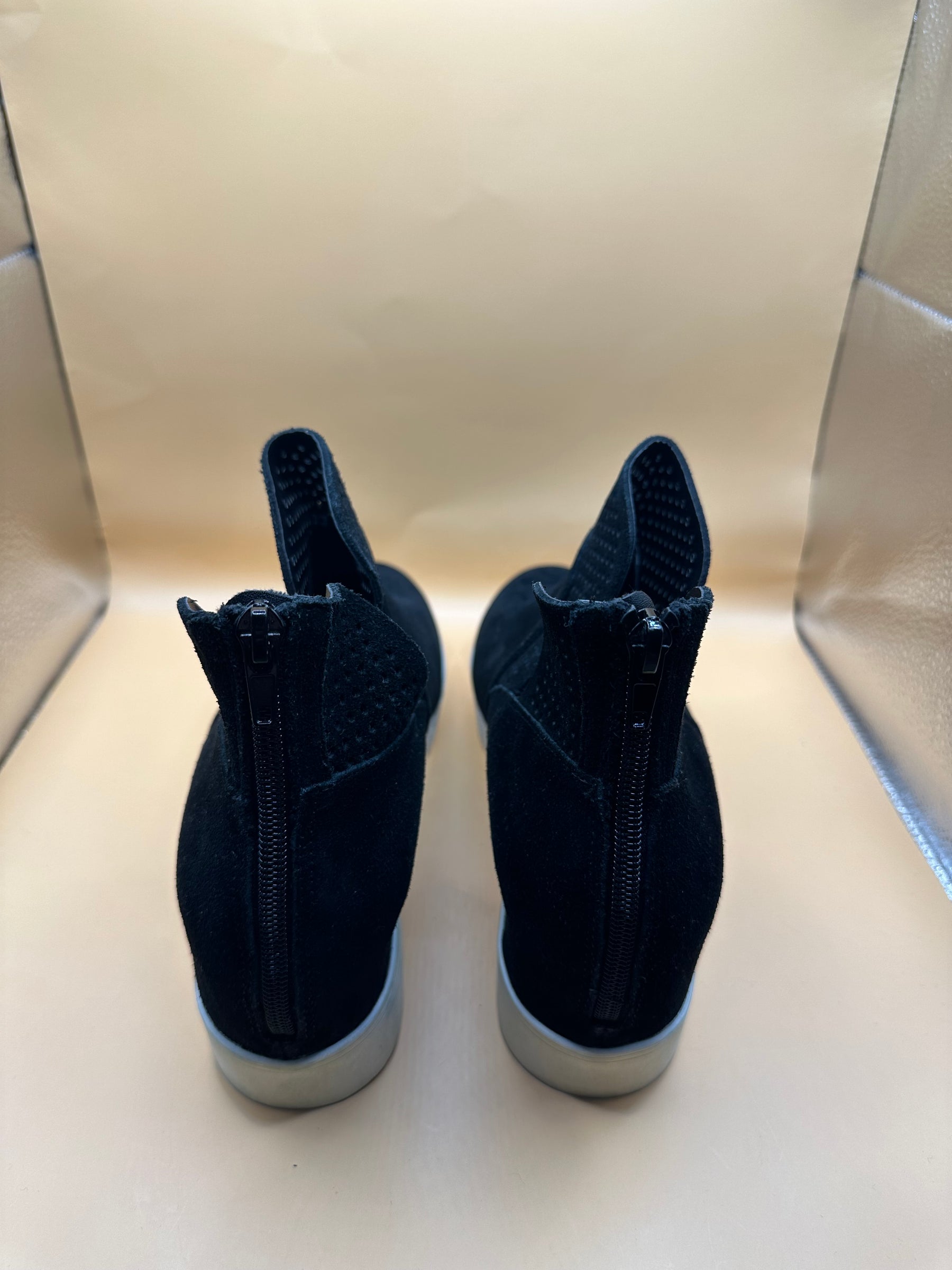 Steve Madden Winnie Platform Black Suede Sneaker Ankle Boots
