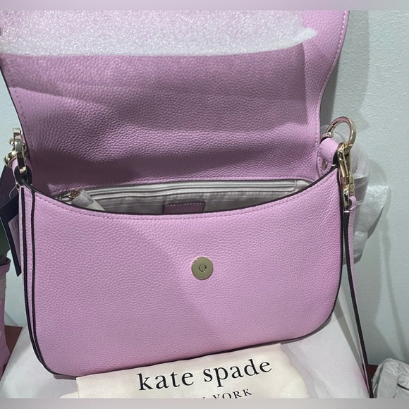 Kate Spade Hudson Medium Convertible Shoulder Bag in Lavender Frost Effortless Elegance in Pastel Perfection