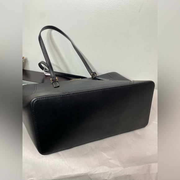 Michael Kors Aria Large Pebbled Black Leather Tote Handbag | Classic Elegance in Spacious Design