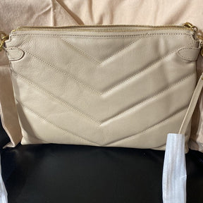 Rebecca Minkoff Edie Maxi Quilted Leather Crossbody Bag in Sand Dune Chic Elegance in Quilted Calf Leather