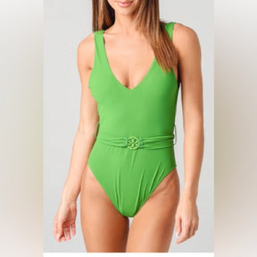 Tory Burch Miller Plunge One-Piece Swimsuit - Dive into Effortless Elegance