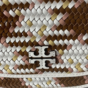 Tory Burch Britten Woven Small Saddle Bag | Timeless Elegance in Woven Design