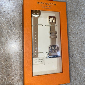 Tory Burch Miller Leather 20mm Apple Watchband
