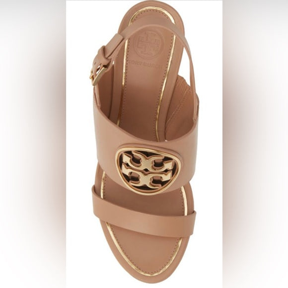 Tory Burch Miller Wedge Sandals | Iconic Logo Elegance for Versatile Pairing