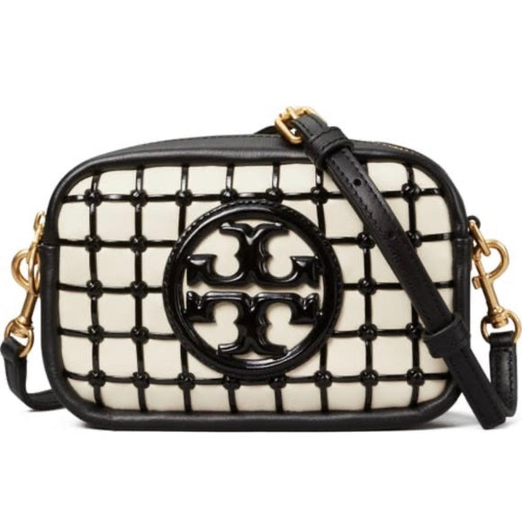 Tory Burch Perry Bombe Leather Whipstitch Crossbody Bag | Versatile Dimension and Signature Style