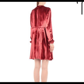 RED VALENTINO Red Velvet Keyhole Dress | Chic Elegance in Super Soft Velvet