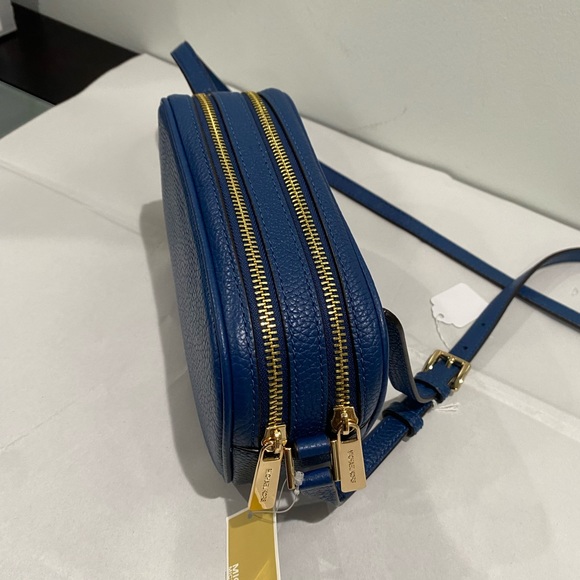 Michael Kors Blue Leather Crossbody Bag
