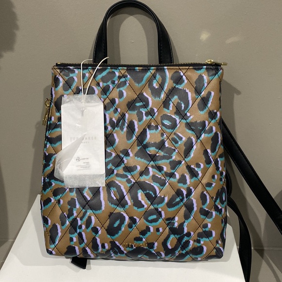 Ted Baker Quilted Animal Print Backpack