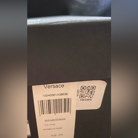 Versace Women's Logo Print Canvas Espadrilles