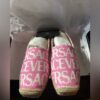 Versace Women's Logo Print Canvas Espadrilles