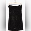 Alice + Olivia Women's Black Sequin Strapless Dress