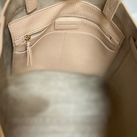 Veronica Beard Dash Leather Tote Bag – Structured Belted Work Tote