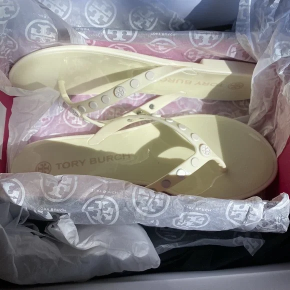 Tory Burch Studded Jelly Thong Sandals