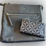 Kate Spade New York Blue Leather Crossbody Bag & Matching Wallet Set