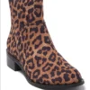 Franco Sarto Leopard Print Ankle Boots