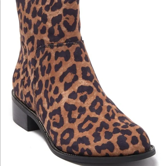 Franco Sarto Leopard Print Ankle Boots
