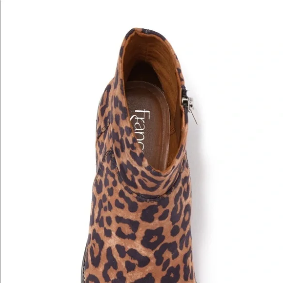 Franco Sarto Leopard Print Ankle Boots