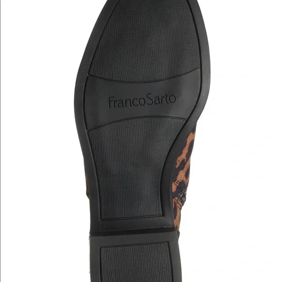 Franco Sarto Leopard Print Ankle Boots