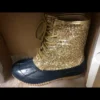 Sugar Women's Gold Glitter Duck Boots