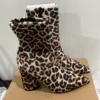 Steve Madden Leopard Print Pointed Toe Boots