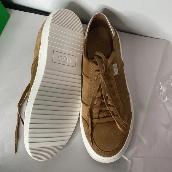 UGG Alameda Lace-Up Sneakers in Chestnut Gold