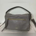 Kate Spade New York Gray Leather Top Handle Crossbody