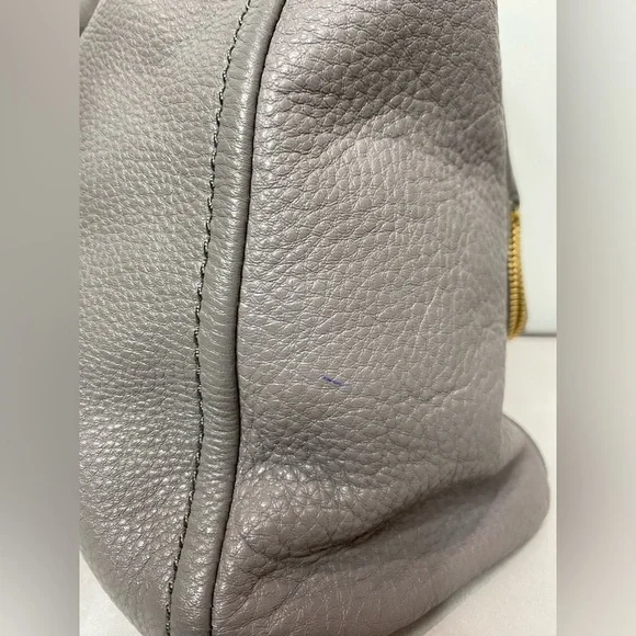 Kate Spade New York Gray Leather Top Handle Crossbody