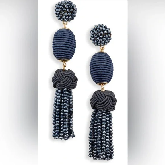 BaubleBar Crystal Fringe Linear Drop Earrings