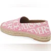 Versace Women's Logo Print Canvas Espadrilles