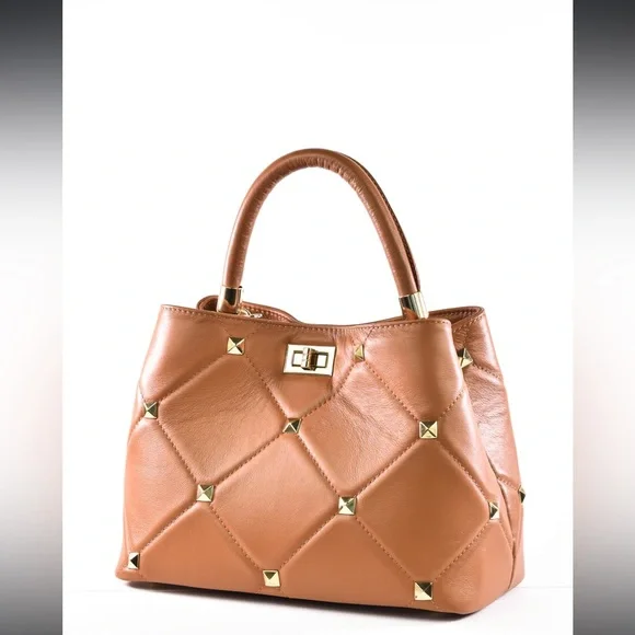 Italian Genuine Leather Top Handle Bag