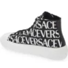 Versace Men's La Greca Logo Print High Top Sneakers