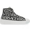 Versace Men's La Greca Logo Print High Top Sneakers