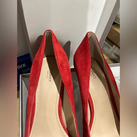 Botkier Marci Red Suede Pumps - Classic Pointed Toe High Heels