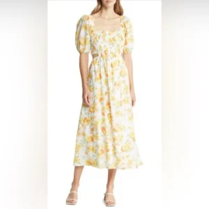 Faithfull the Brand Floral Midi Dress