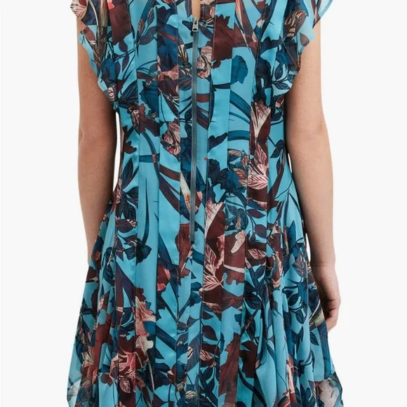 AllSaints Blue and Red High Dress