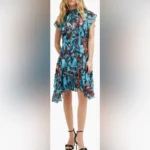 AllSaints Blue and Red High Dress