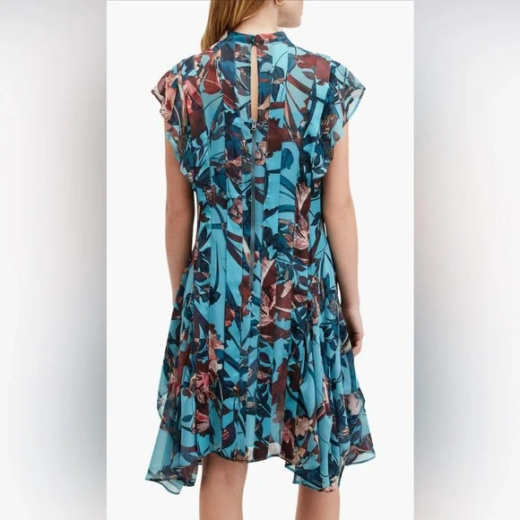 AllSaints Blue and Red High Dress